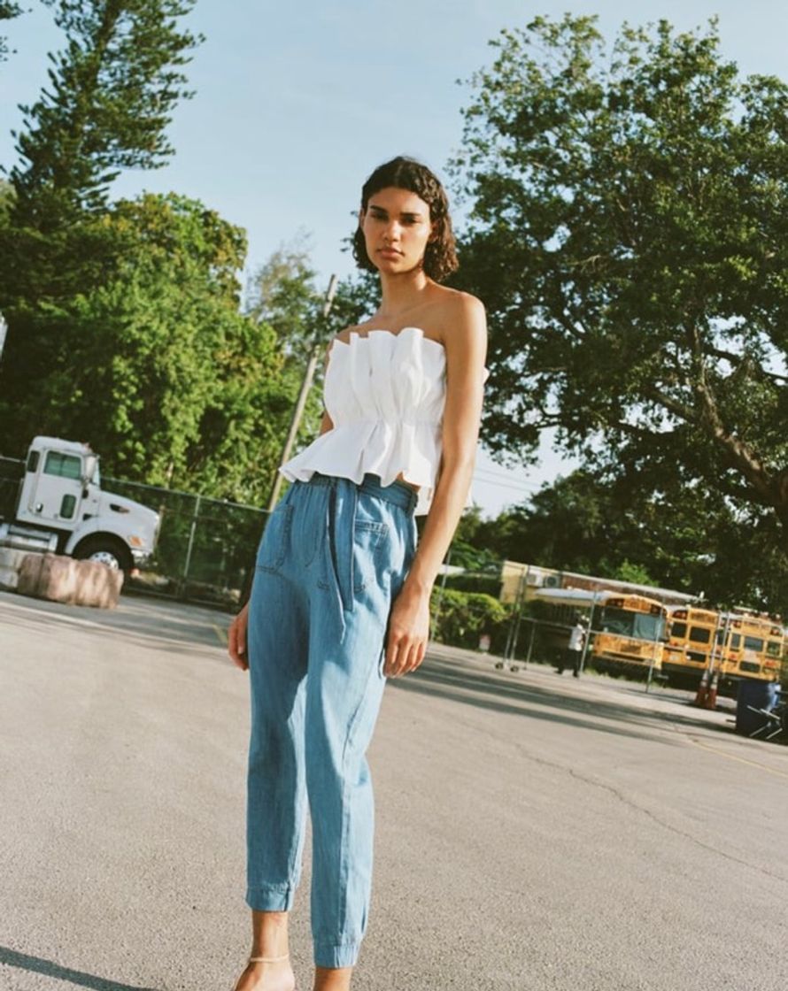 Moda Crop top branco 