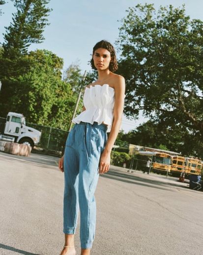 Crop top branco 