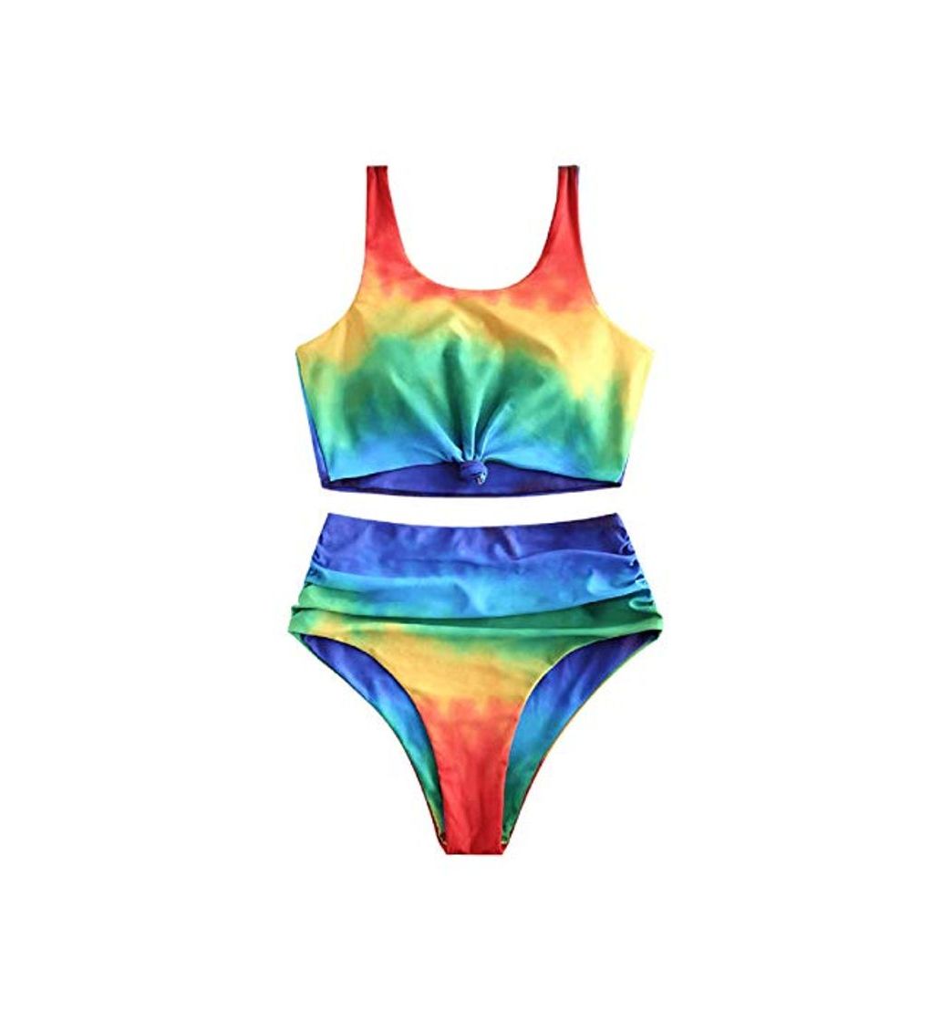 Producto ZAFUL Traje de baño de Dos Piezas Tankini Bikini Bowie para Mujer