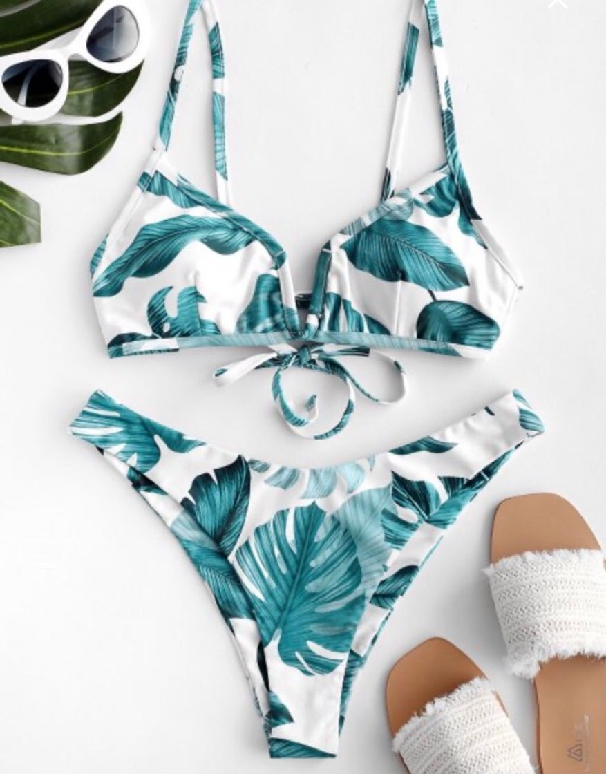 Moda Bikini hoja de palma