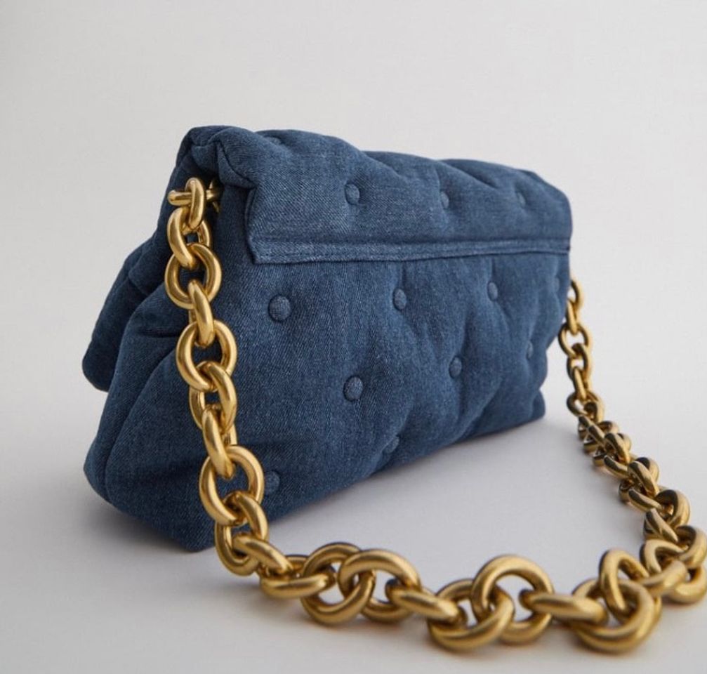 Moda QUILTED DENIM MAXI CROSSBODY BAG | ZARA Spain