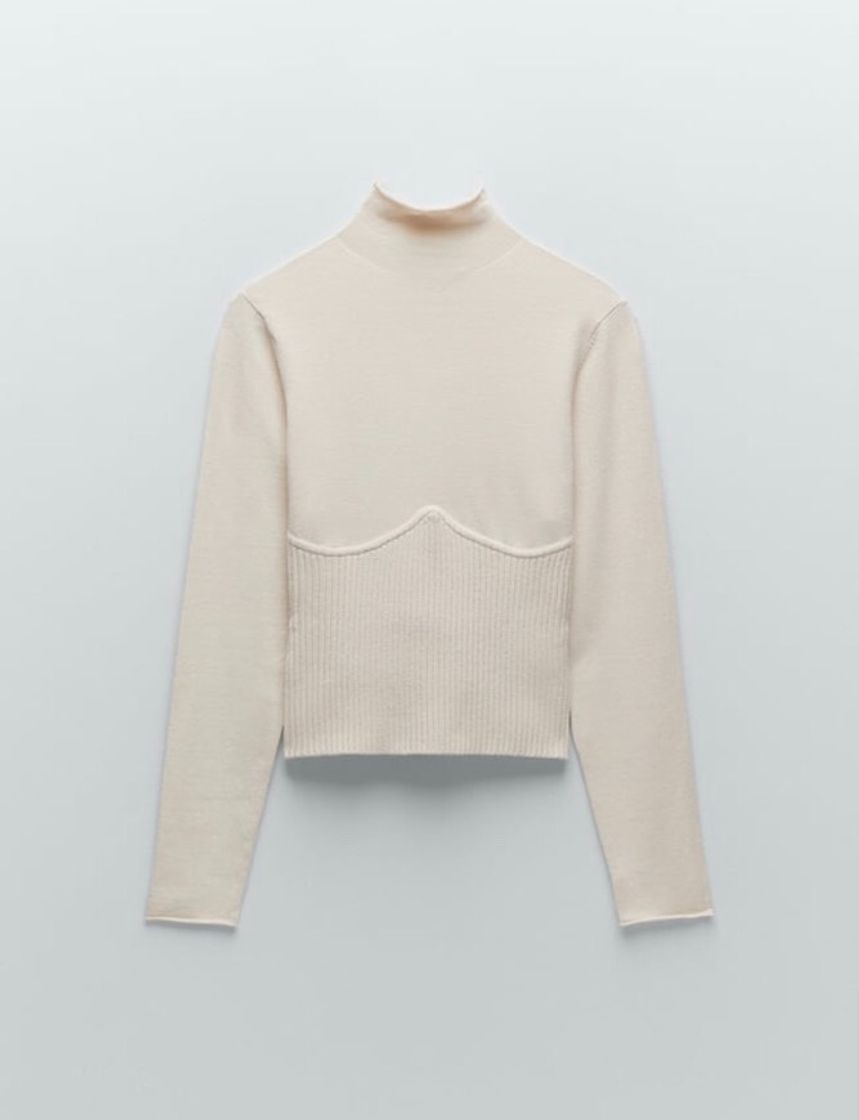 Fashion Sweater de malha combinada ZARA