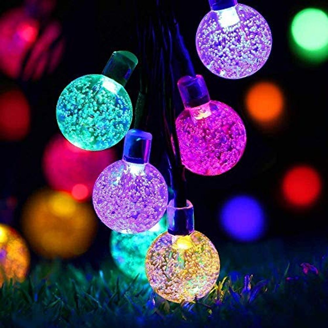 Social ZWOOS Guirnalda Luces Exterior Solare, 7m 50 LED Luces de Cadena de