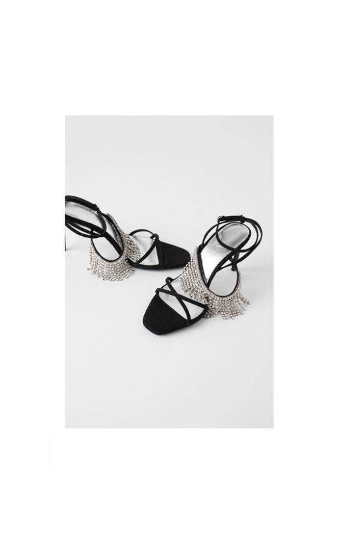 Productos Leather high heel embelished sandals