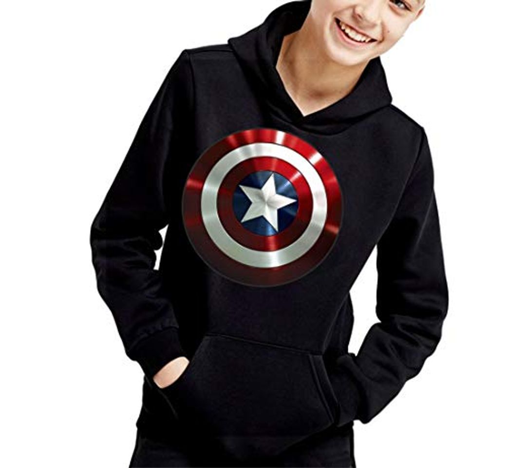 Fashion The Fan Tee Sudadera de NIÑOS Capitan America Comic Iron Man Hulk