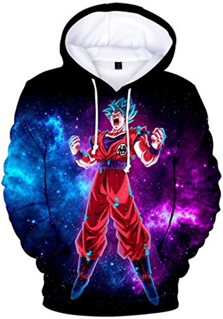 Fashion FLYCHEN Niño Sudaderas con Capucha Dragon Ball Anime Jersey de Bolsillo con