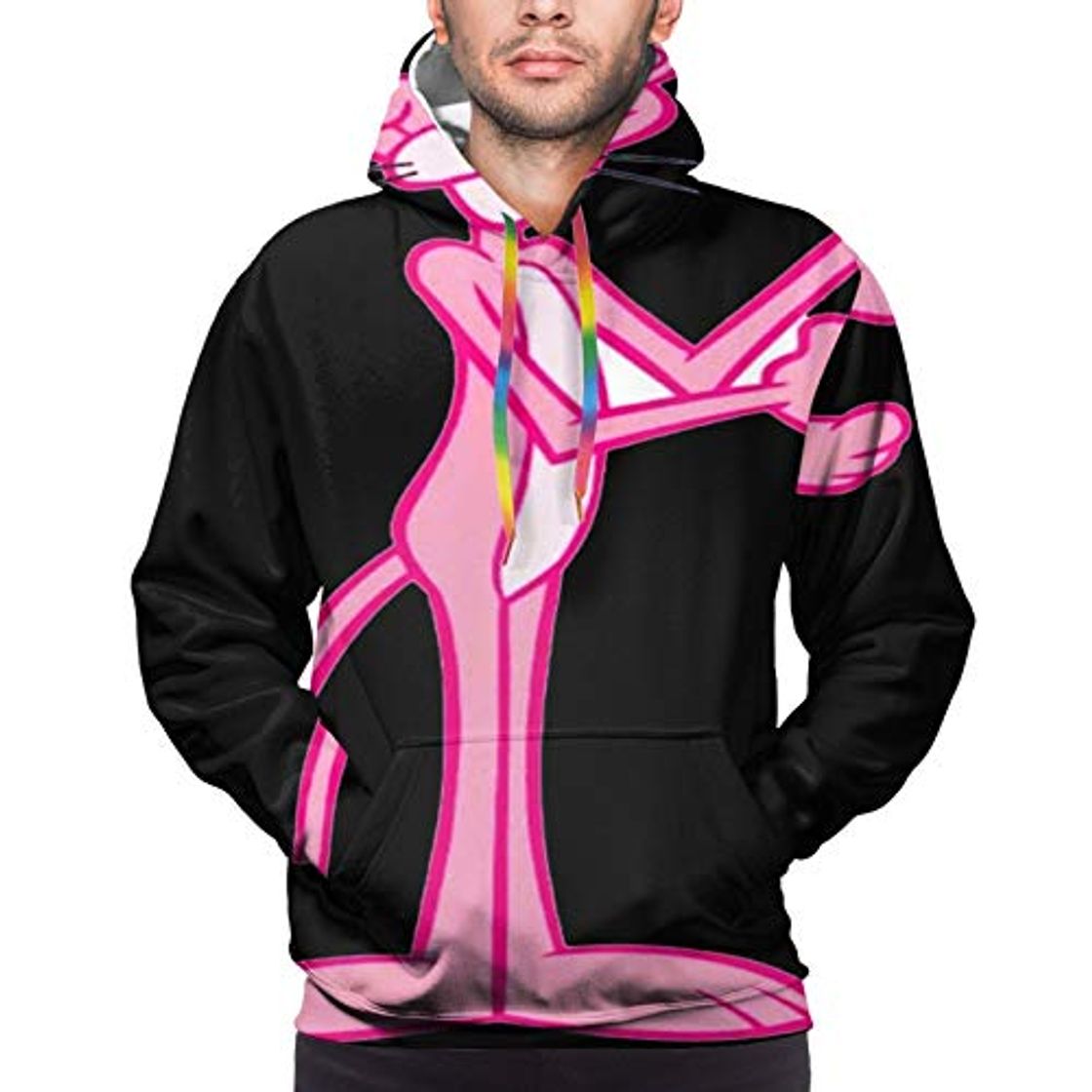 Fashion The Pink Panther Unisex Ligero Realista 3D Impresión Digital Sudadera con Capucha