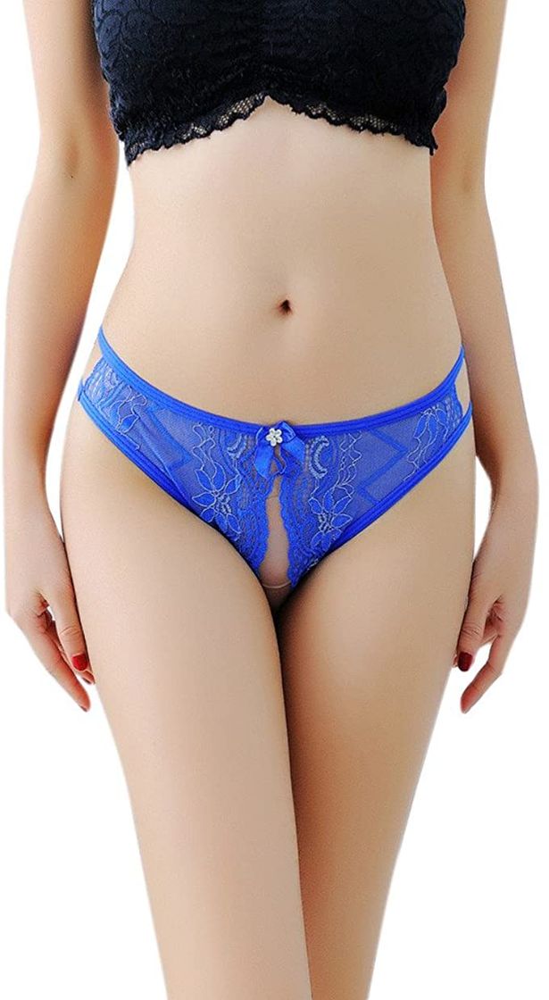 Product KIMODO Mujeres Tangas Mujeres Atractivas Tanga Sujetador Lencería de Encaje Malla Hueco G Strings Bragas Sexy Ropa Interior Encaje Erótico Bragas Transparentes