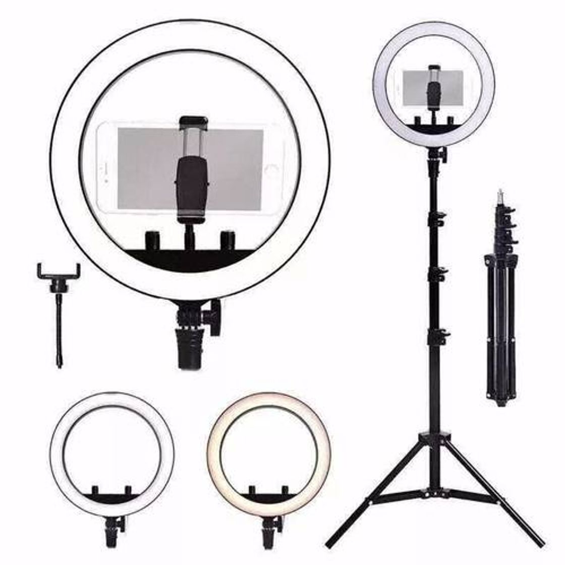 Fashion Kit Completo Ring Light Com Tripé Dimmer Youtuber Selfie Pro