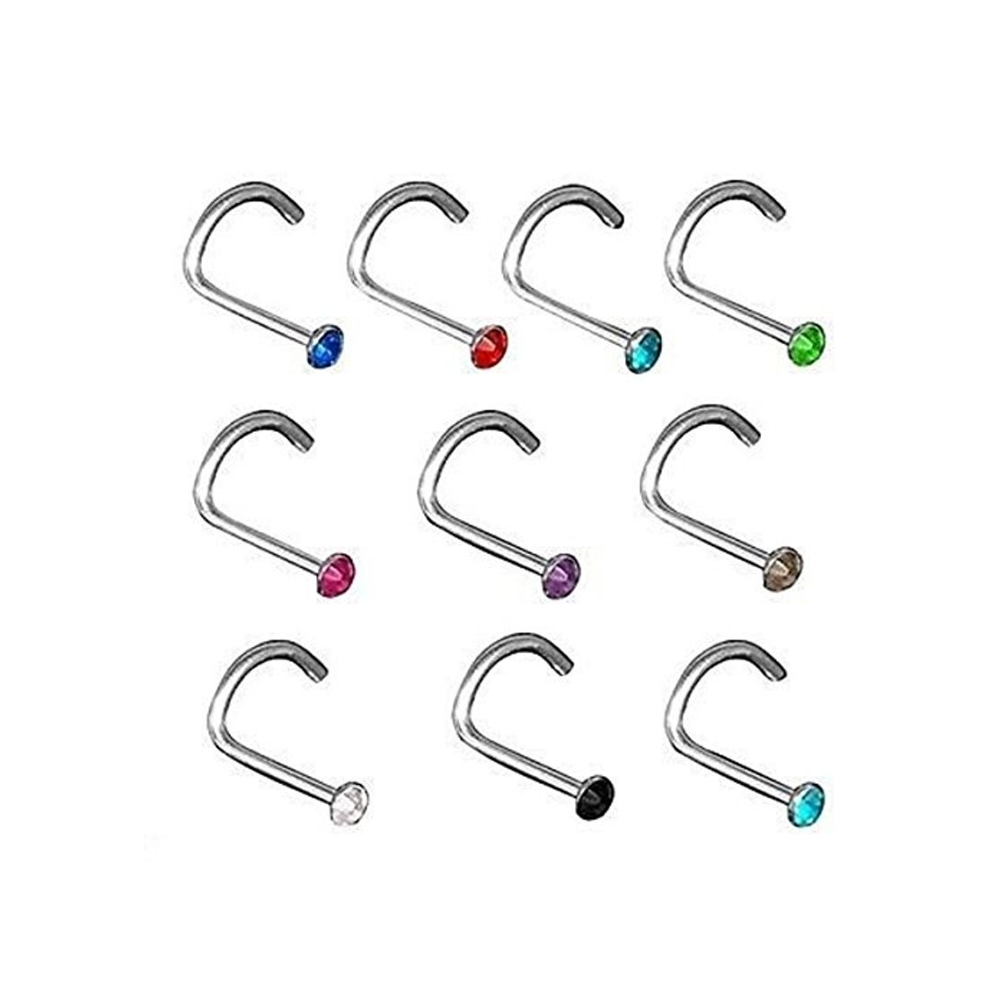 Product Tinksky 20 Piezas Piercing Joyas para Nariz