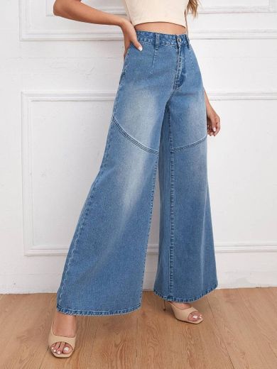 Calça Jeans Pantalona R$135