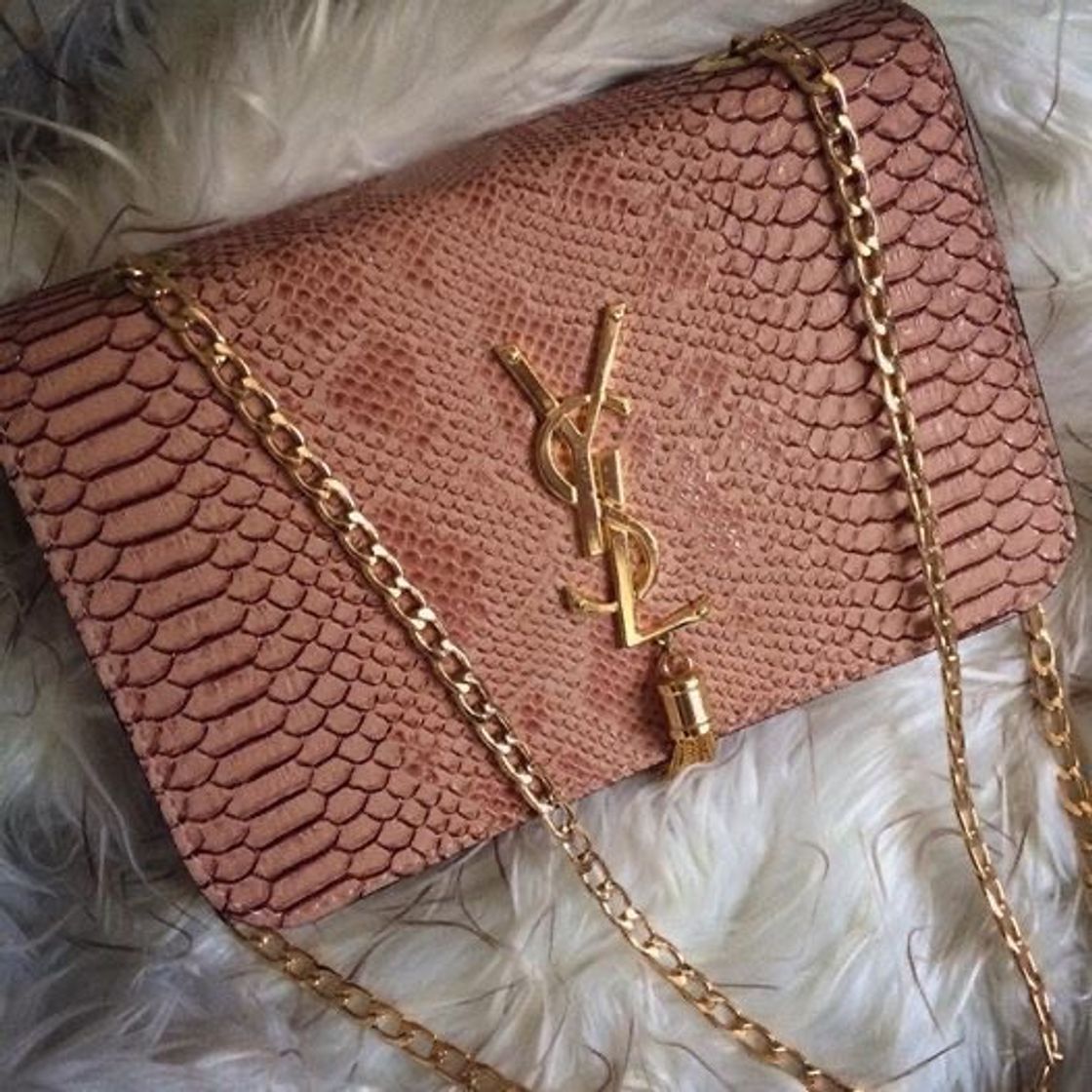 Fashion ysl couro rosa