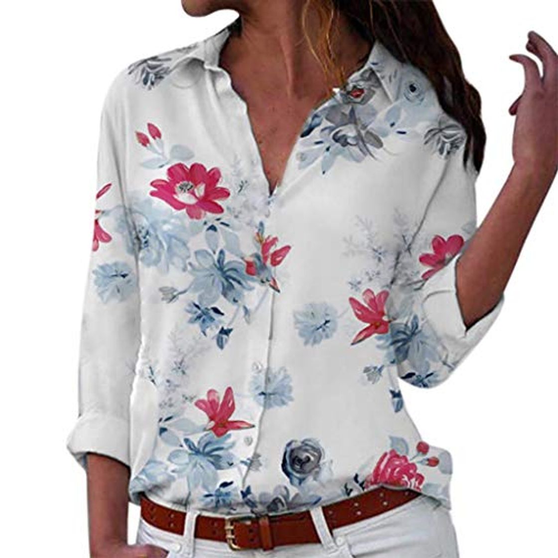 Social Camisas Mujer Manga Larga 2019 SHOBDW Liquidación Venta Camisetas Mujer Leopardo Blusas