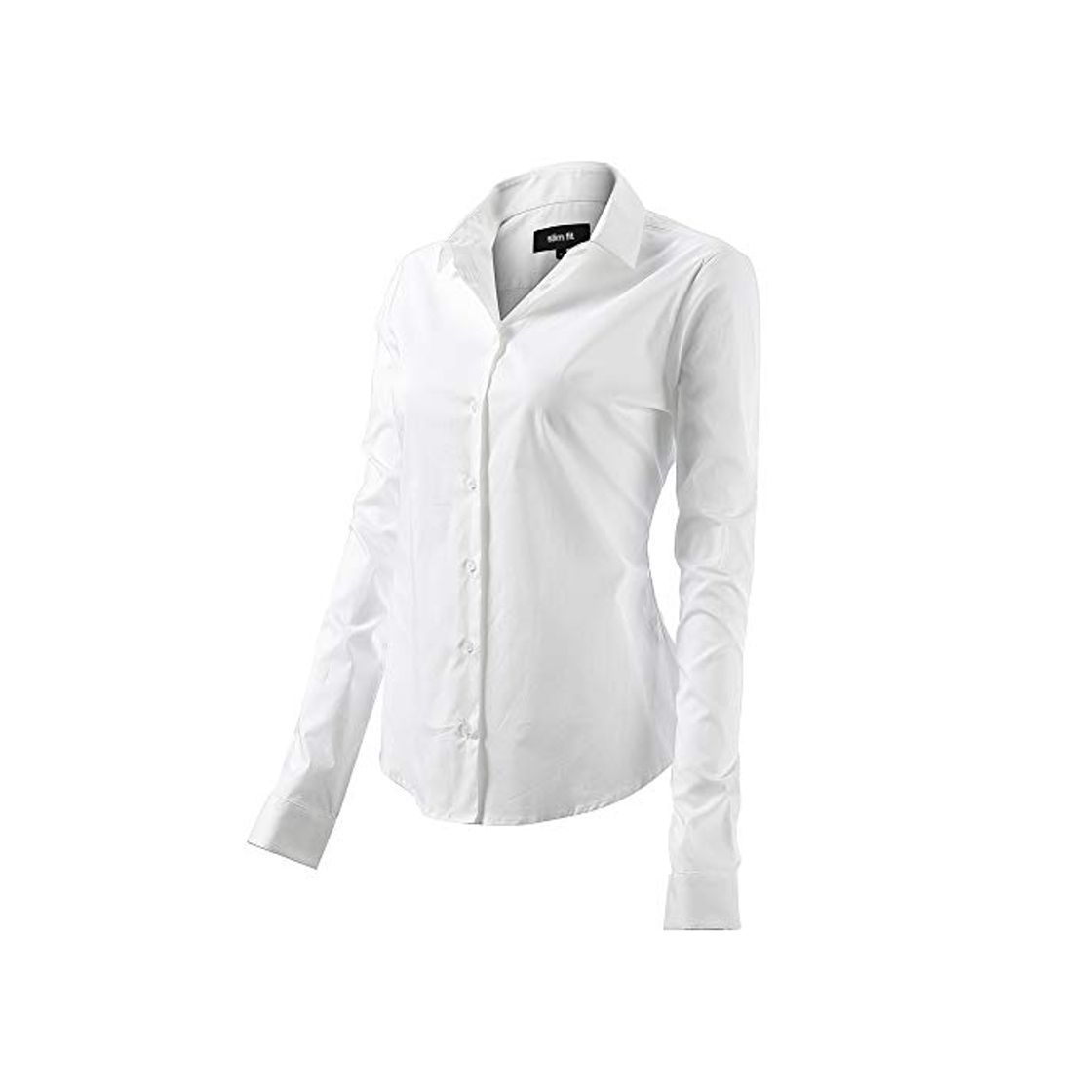 Social Mujer Camisa Básica de Algodón - Camisa Blusa Casual de Algodón de