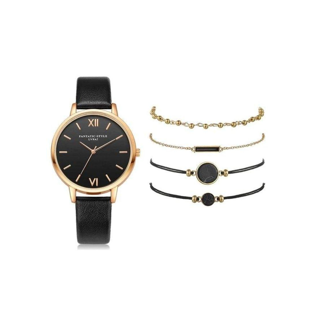 Fashion Relógio feminino com 5 pulseiras – Comin Store