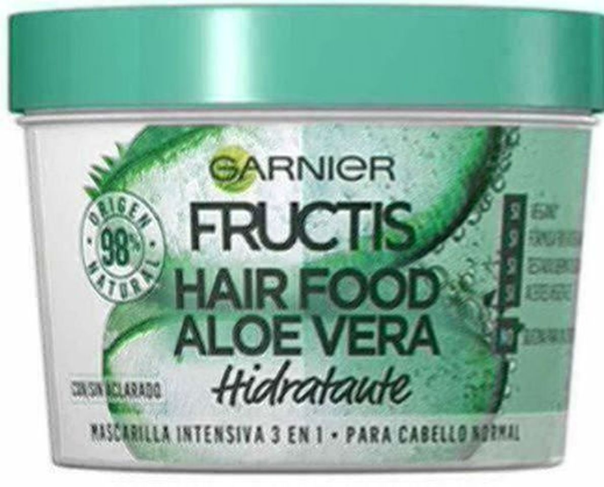 Social Garnier Fructis, Mascarilla Capilar 3 en 1 Aloe Vera Hidratante para Pelo
