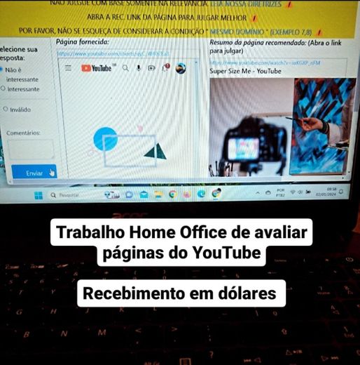 Trabalhe online em casa 