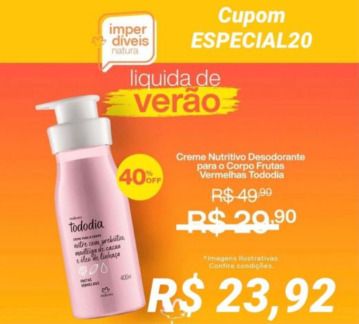 Creme Corporal Frutas Vermelhas Tododia