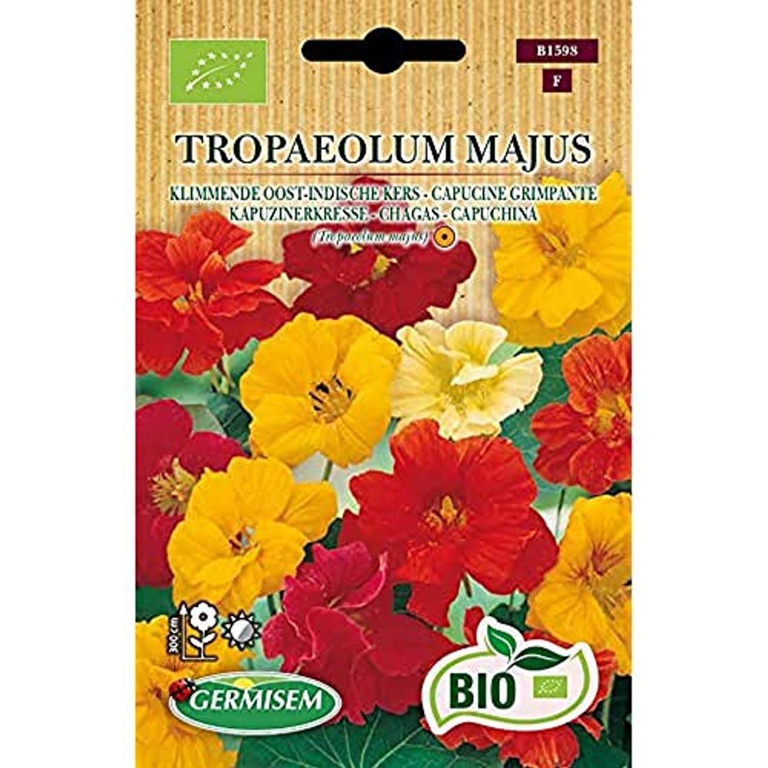 Social Germisem Orgánica Tropaeolum Majus Semillas de Nasturtium 1 g