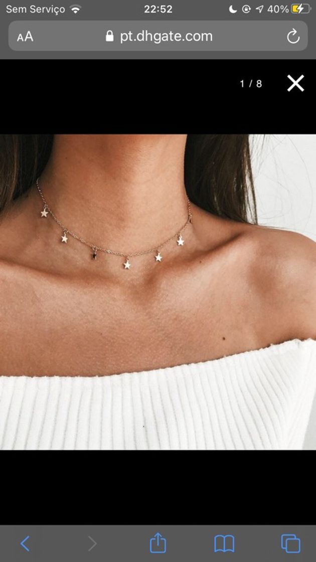 Moda chocker estrelinhas 