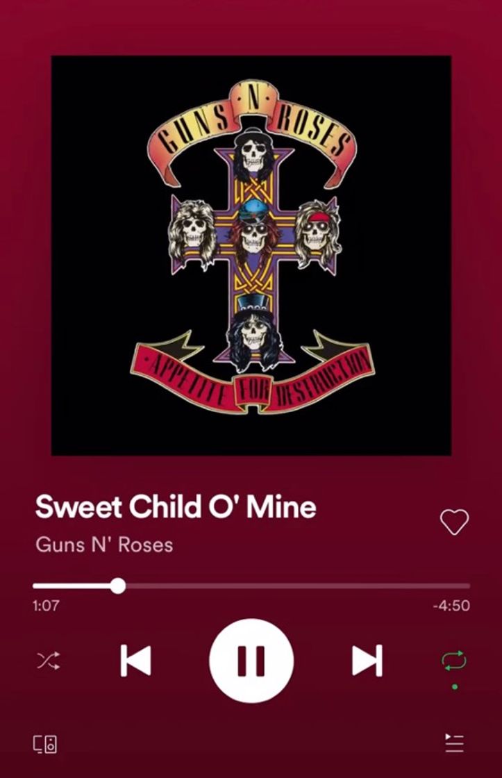 Canción Sweet Child O' Mine