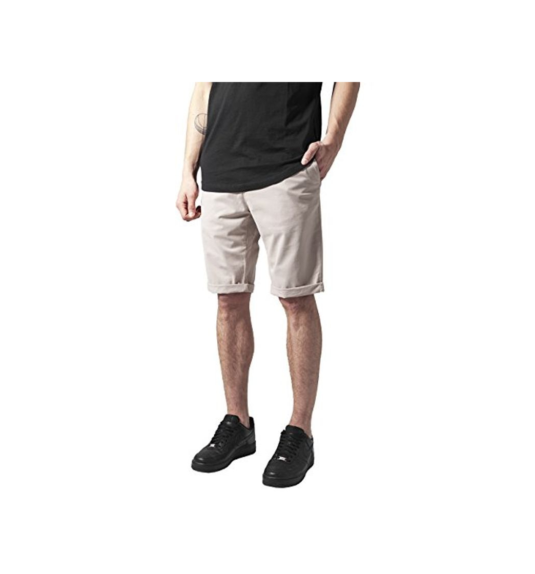 Fashion Urban Classics Stretch Turnup Chino Shorts Pantalones Cortos, Marfil