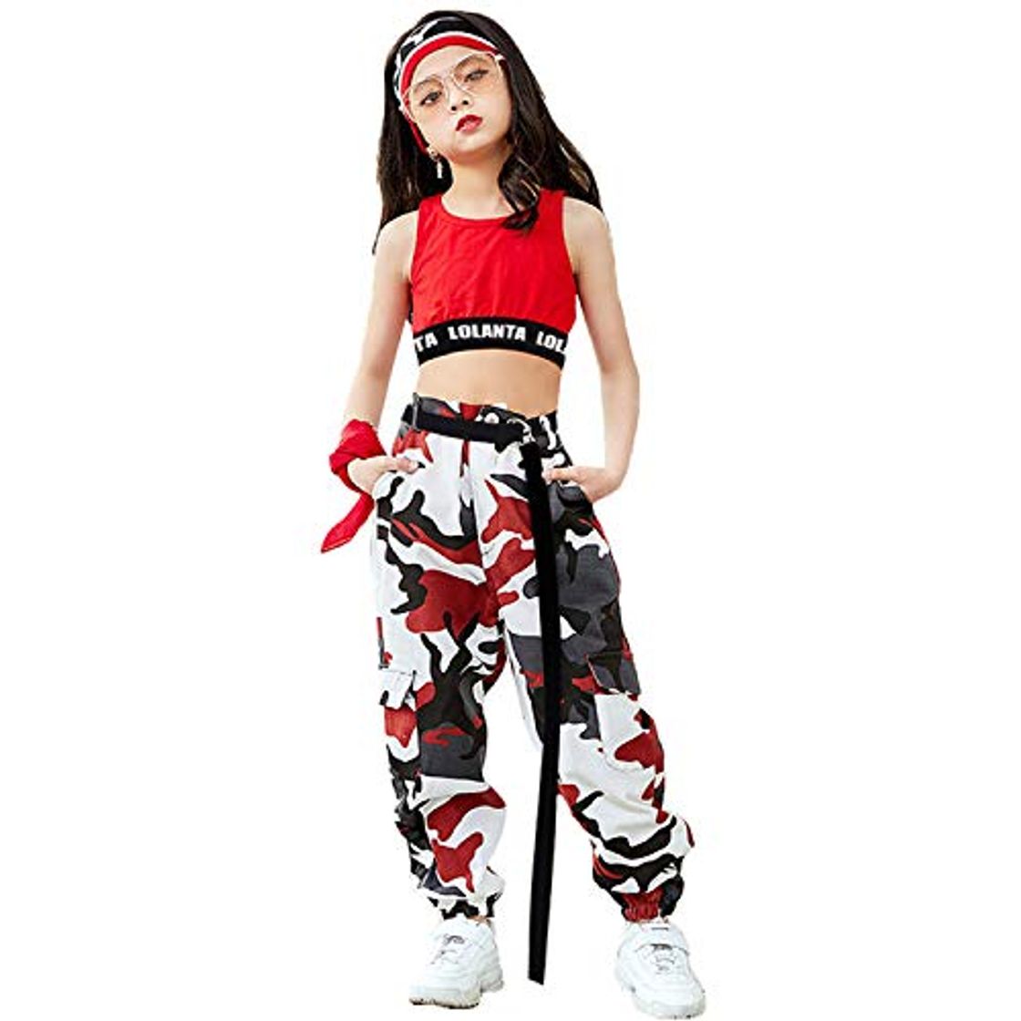 Producto LOLANTA 2 Piezas Niñas Hip Hop Street Dance Ropa Individual Juego Crop