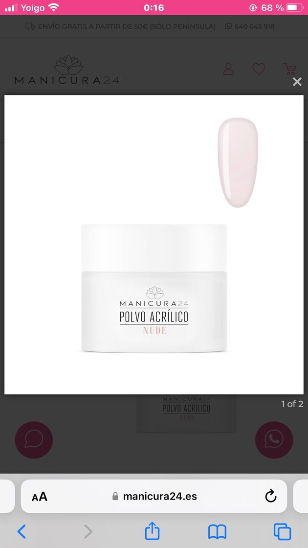 Product Acrílico nude