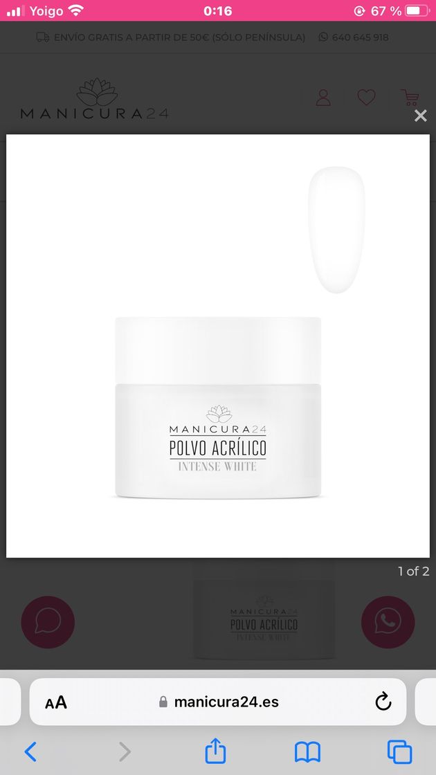 Product Acrílico blanco