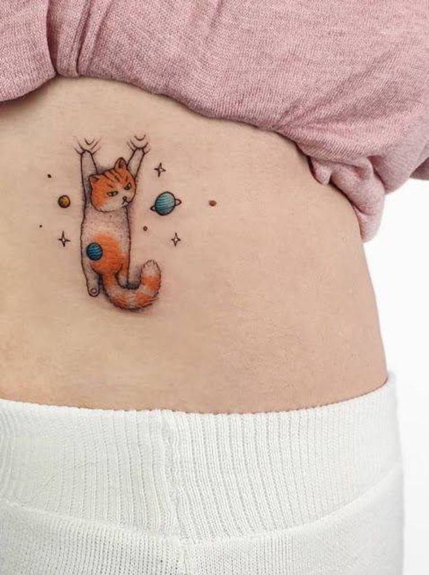 Fashion tatuagem de gatinho 😺