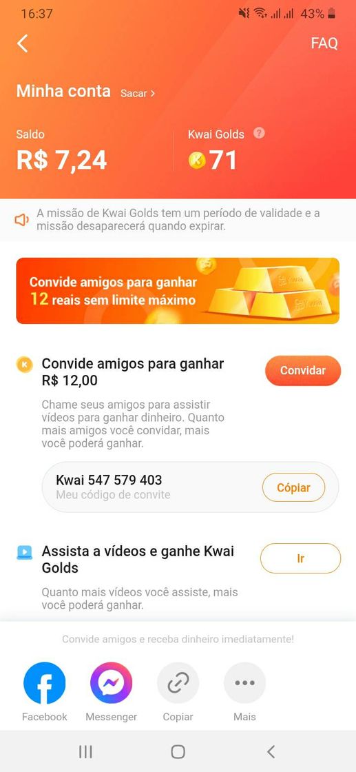 Fashion Ganhar dinheiro no App vizinho kwai.