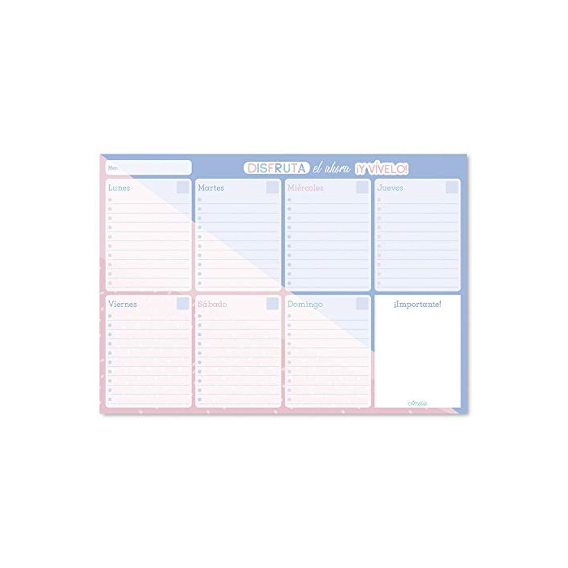 Social Bloc Planificador Semanal A4 Amelie Pastel Collection