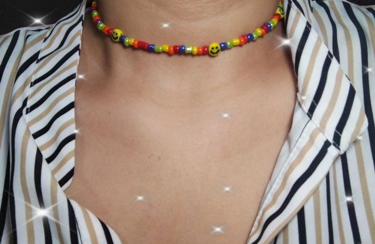 Moda Collar happy face ♡🌈