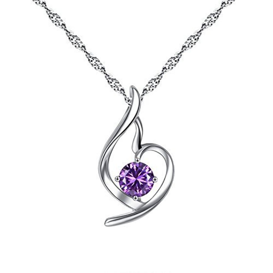 Place YAZILIND Encantador Plateado Plata Mujeres Diamante Eterno Amor Coraz¨®n Colgante