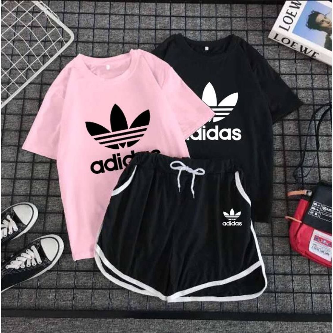 Social 2 Pçs / set Ternos Adidas Sports Casual Homens Mulheres.