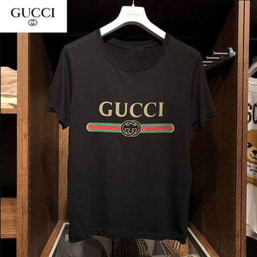 Camiseta De Manga Curta Rapazes Meninas Gucci Moda Topos.