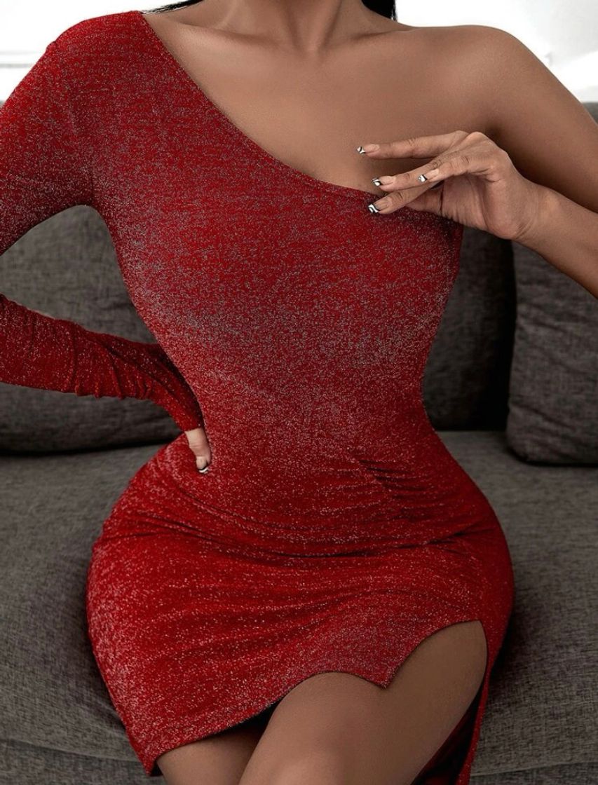 Social Vestido brilho vermelho