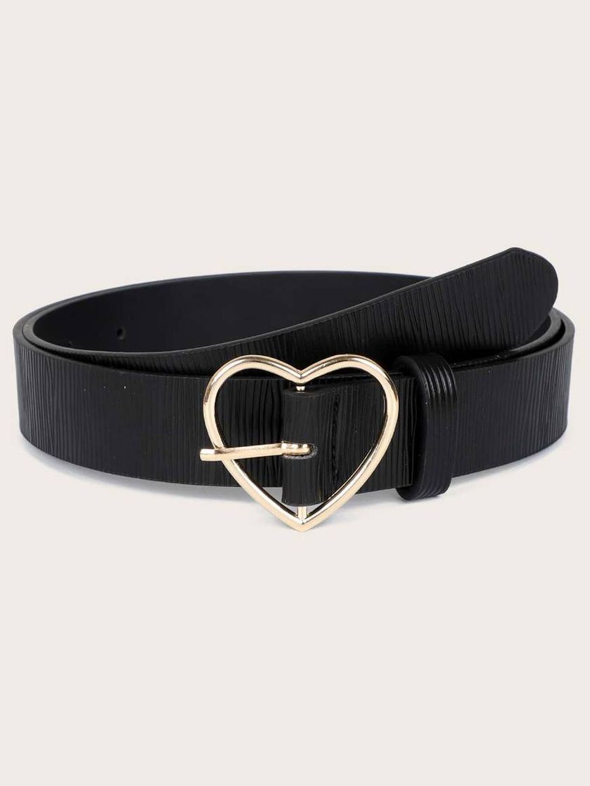 Social Cinto de Fivela Dourada de Coração