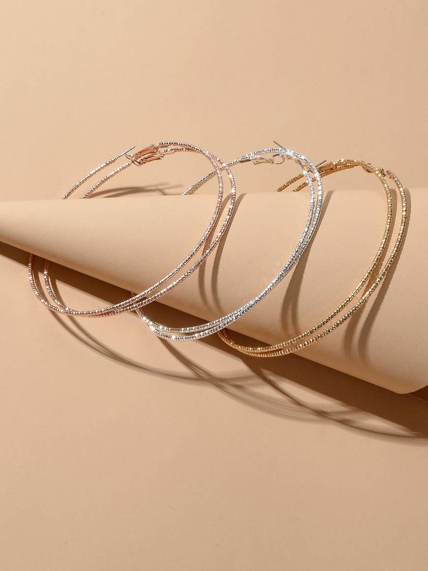 Social Brinco de argola brilhante