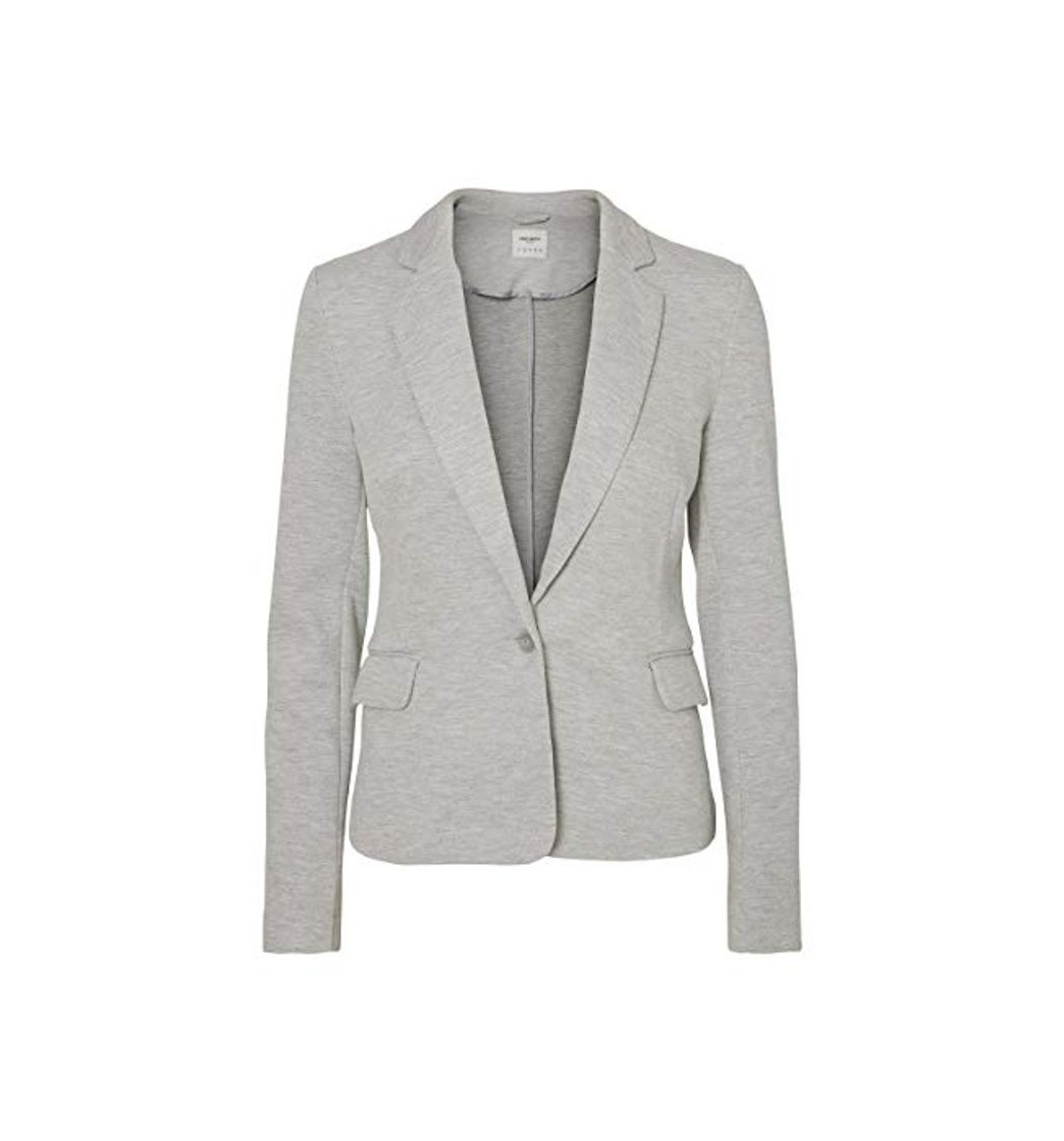 Fashion VERO MODA VMJULIA LS BLAZER DNM NOOS, Chaqueta de traje Mujer, Gris