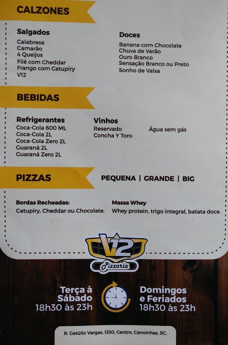 Restaurants V12 Pizzaria