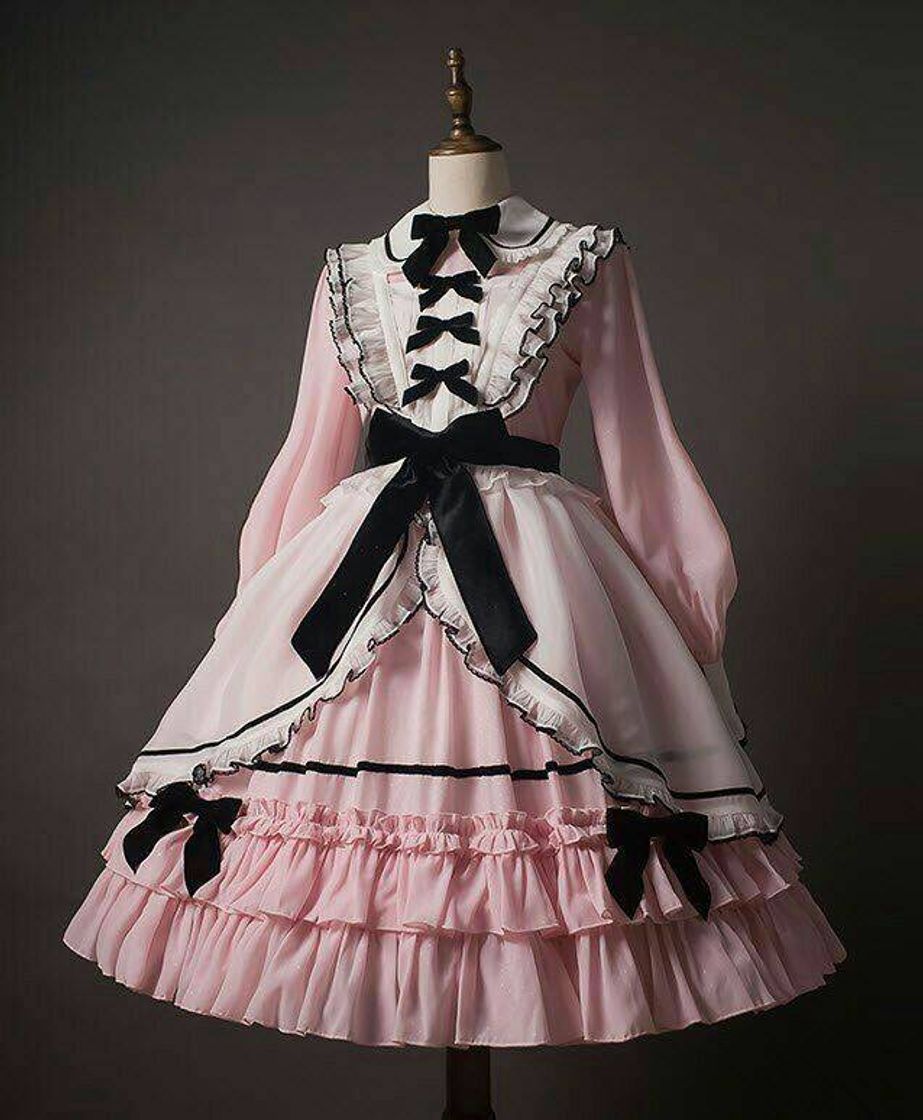 Moda Vestido Pink and Black