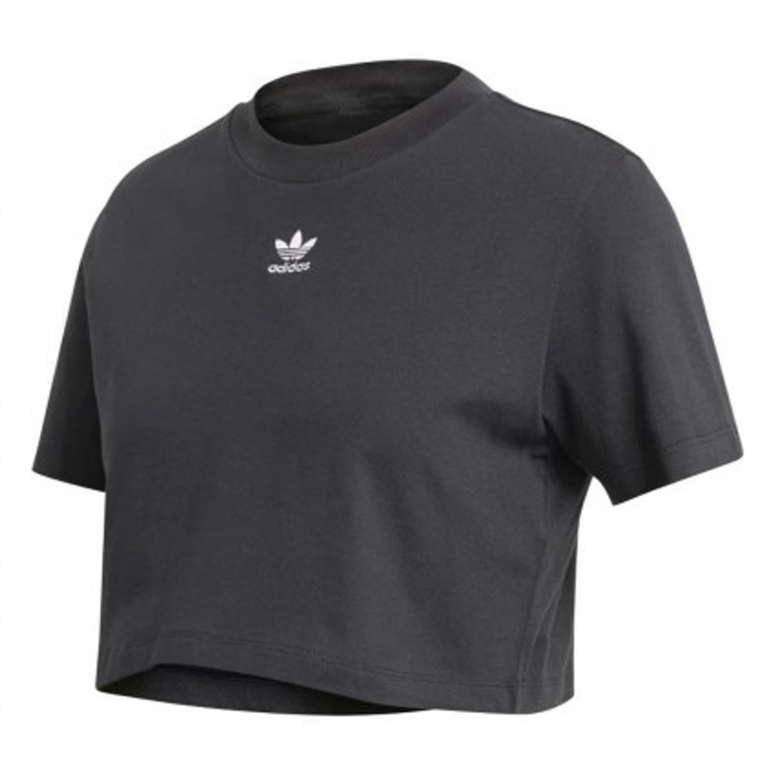 Social adidas Cropped tee Camiseta, Mujer, Negro