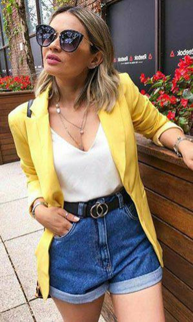 Moda Blazer amarelo