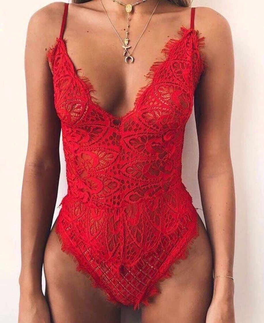 Moda Red Bodysuit