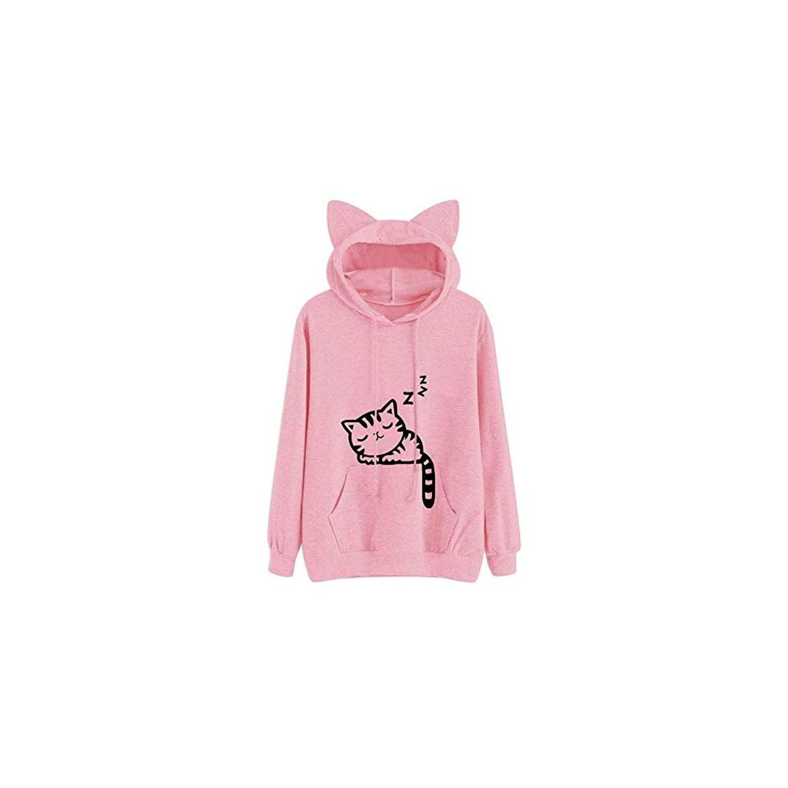 Product Generic Brands 2020 Nuevo Harajuku Sudadera con Capucha para Mujer Sudadera con Capucha Kawaii   Winter Cat Pattern Sudaderas con Capucha de Manga Larga