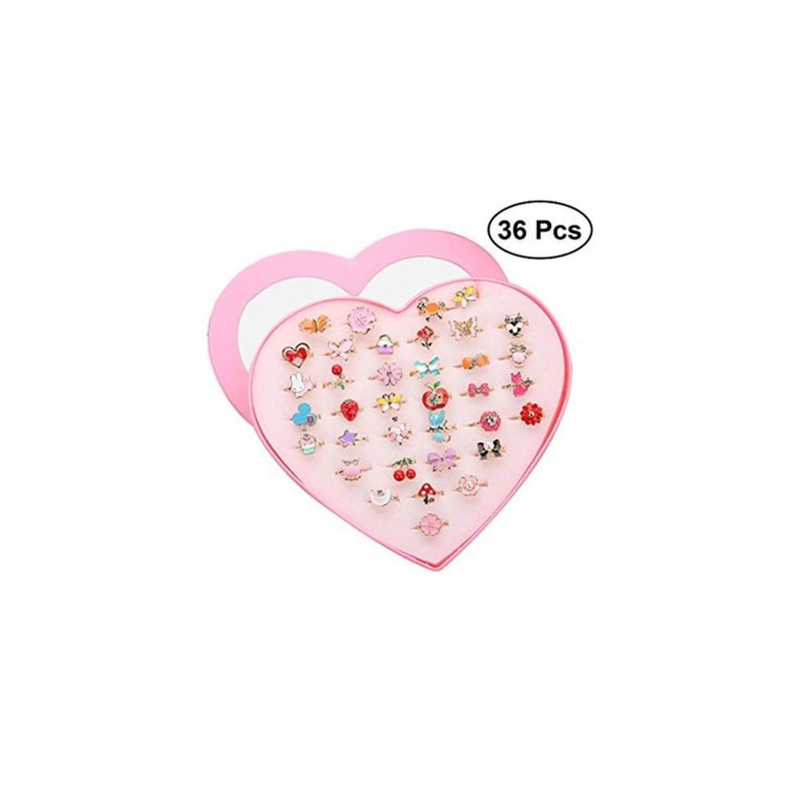 Social TOYMYTOY Los anillos ajustables chispean con la caja de presentación de la