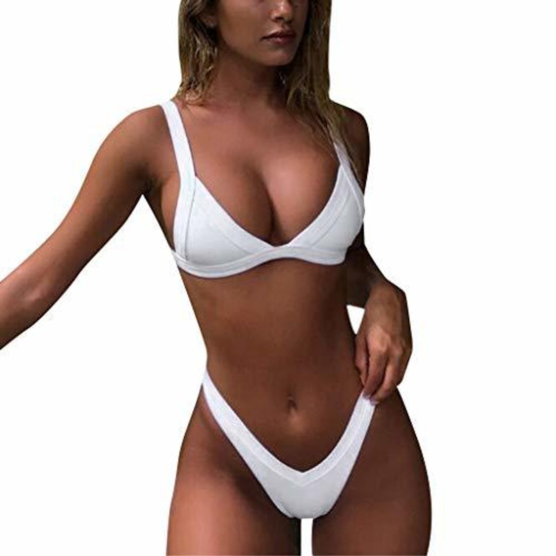 Product JERFER Ropa de Playa Mujer Bandeau Vendaje Conjunto Bikini Hacer Subir Traje