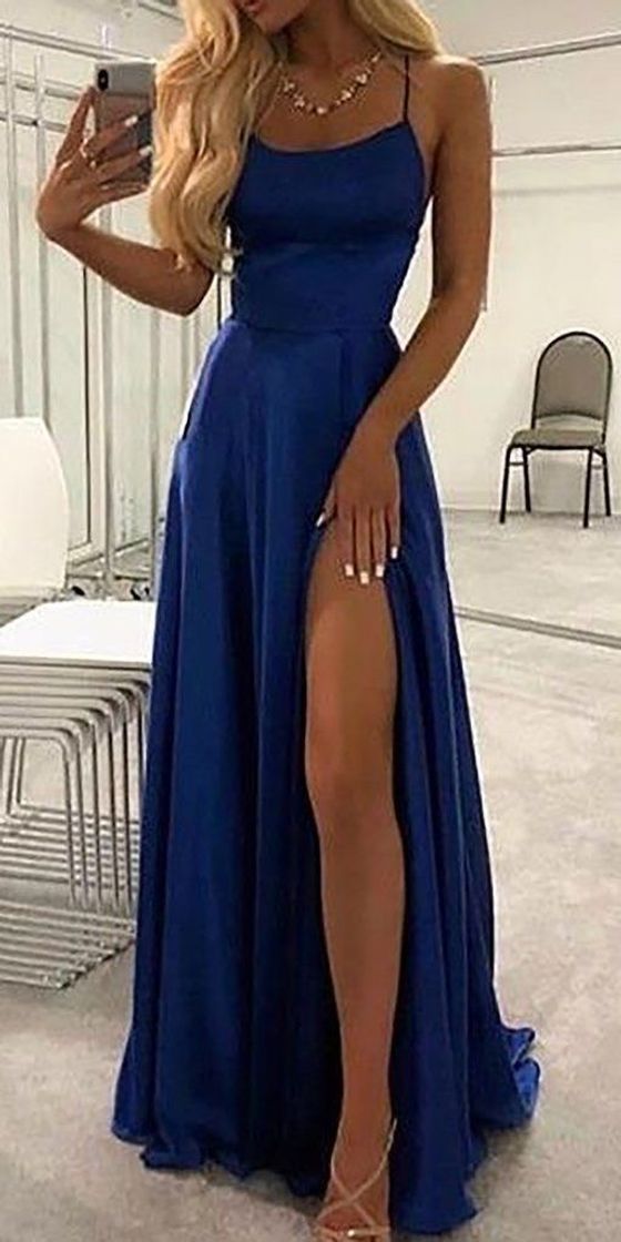 Moda Vestido azul 🌌 