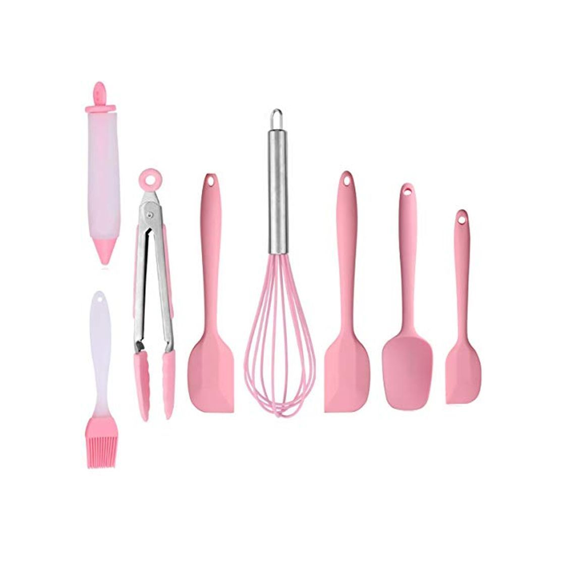 Product TANGGER 8 PCS Utensilios Cocina de Silicona Rosa